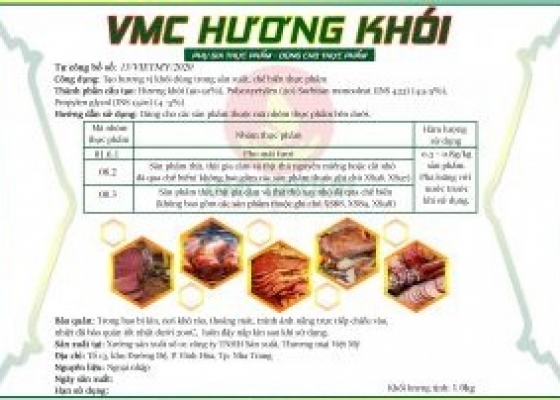 HƯƠNG XÔNG KHÓI NƯỚC || PHỤ GIA THỰC PHẨM VMC 